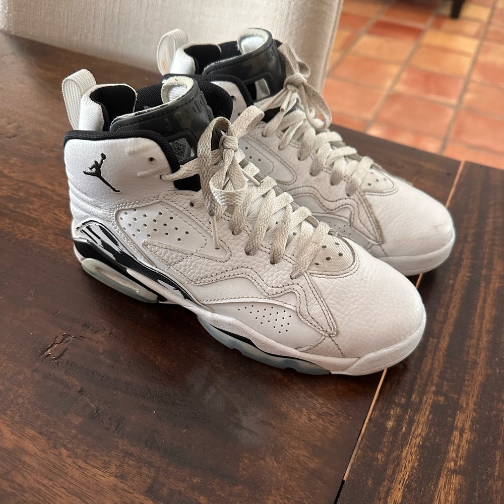 White and Black Air Jordan Sneakers